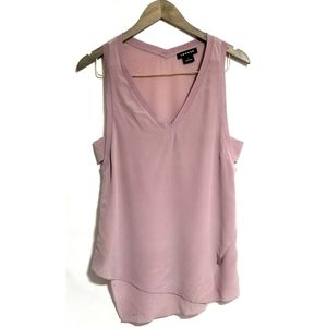 Trouve Morn Silk Asymmetrical Tank Top Blouse Cami